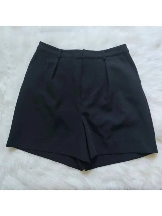 Good American Black The Summer Boss Culottes Dress Shorts size 6