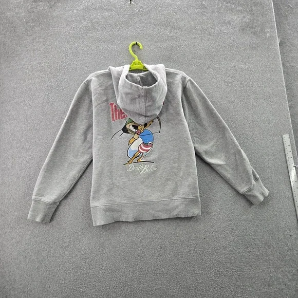 The Hundreds Men Hoodie S Gray Death From‎ Below Cartoon Archer Full Zip
