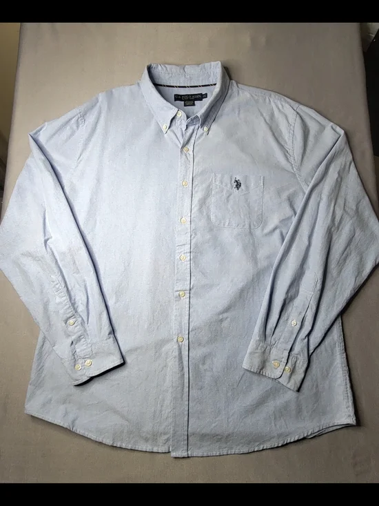 U.S. Polo Assn. Men’s Light Blue Button-Down Oxford Shirt Size XXL