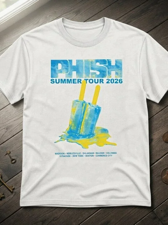 Phish Summer Tour 2026 Popsicle Ice Cream White T-Shirt
