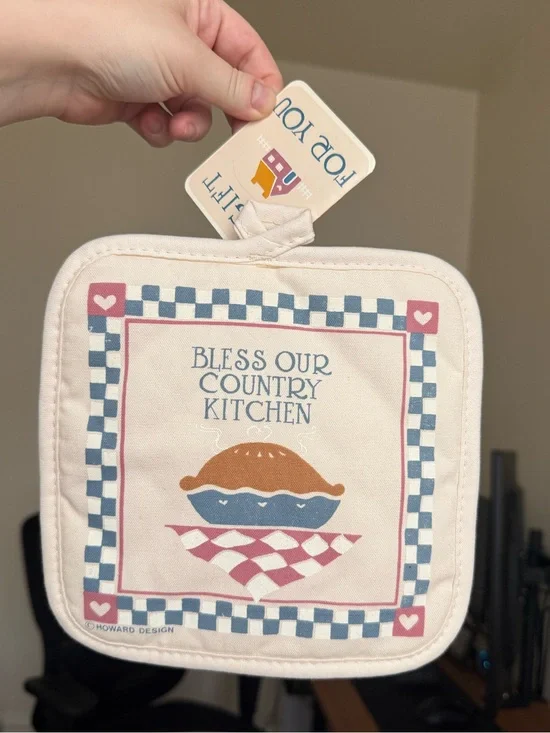 NWT VTG Bless Our Country Kitchen potholder