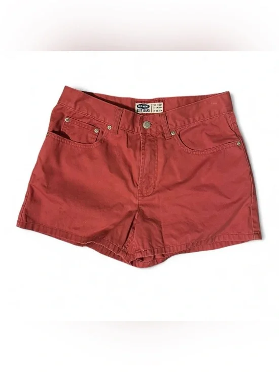 Women’s Y2K 2000’s Old Navy Red Coral Denim Shorts Size 6