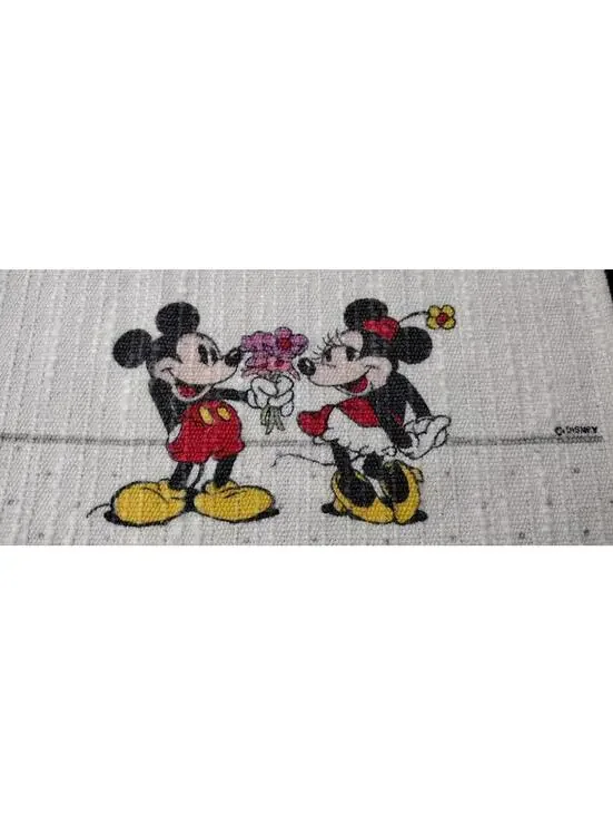 Vintage Mickey Mouse Minnie Hand Towel IN LOVE VERY OLD DISNEY COTTON TOWEL
