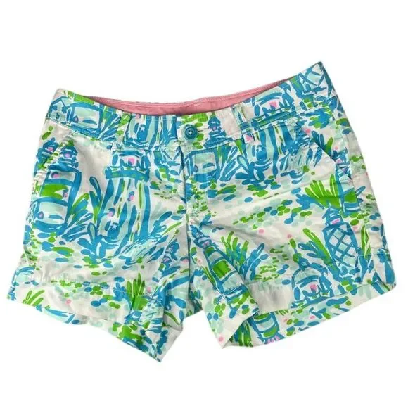 Lilly‎ Pulitzer Callahan Short, women's size 2, feminine, floral, 100% cotton