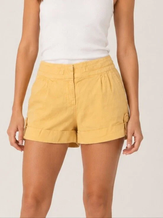5/$15 Mimi Chica Yellow Rolled Hem Shorts