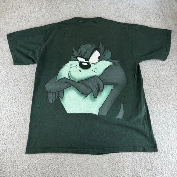 Taz Wear Shirt Tasmanian Devil Looney Tunes‎ 90s Tultex Men's Size Xl Green