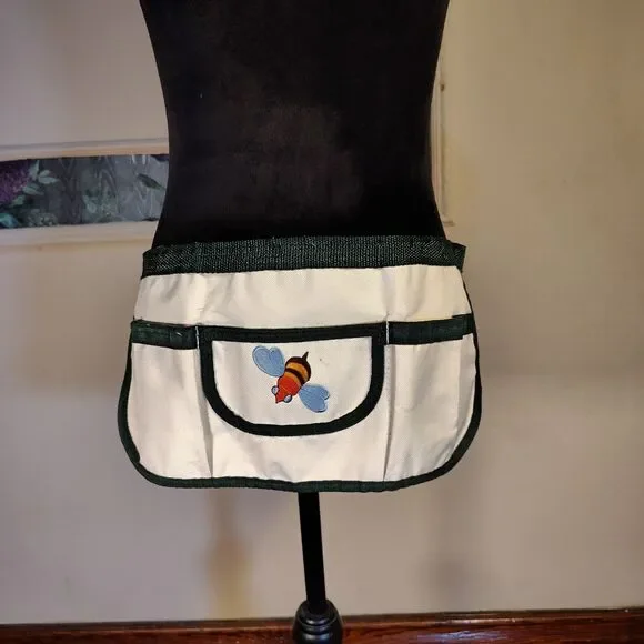 Bee Embroidered Garden Apron