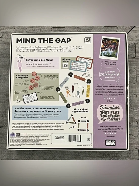 Solid Roots Mind The Gap Ultimate Connections Board V2 Trivia Game, 4+, Age 8+