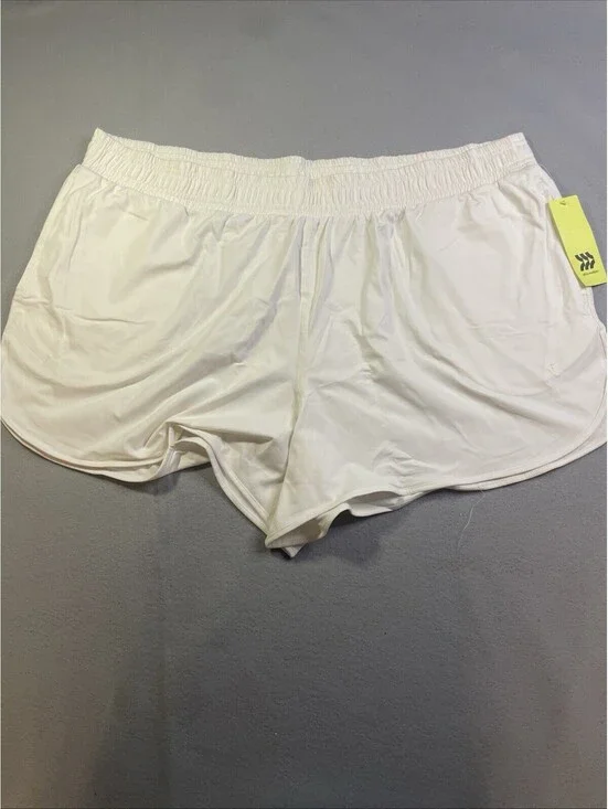2 Pair!! - All In Motion Women’s Cream Athletic Shorts - Size 2X - 2 Pack!!