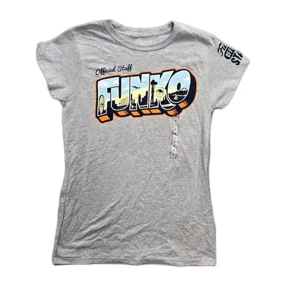 Funko Pop Staff Shirt Womens Medium Exclusive Gray Everett Seattle Tea Offical