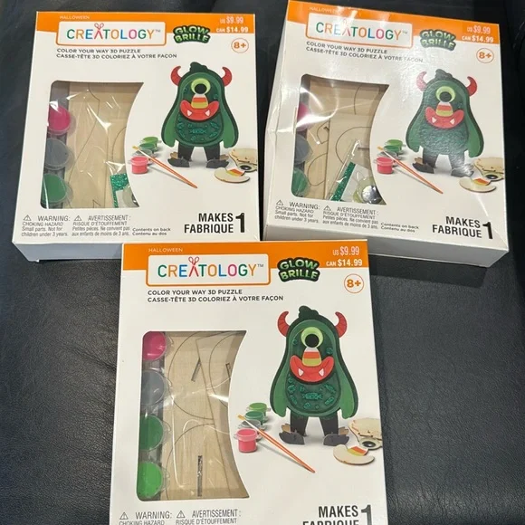 3 Color Your Way 3D Puzzles! Fun for 8+ Years Old.