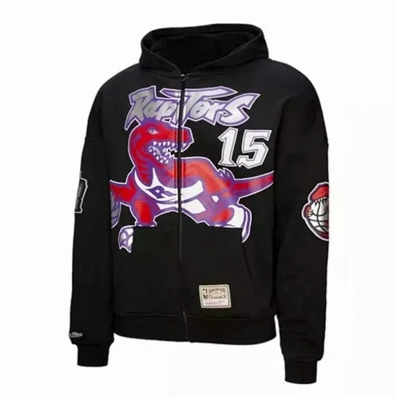 Vince Carter Toronto Raptors 15 NBA Hoodie Large Full Zip TR Basketball‎ HWC M&N