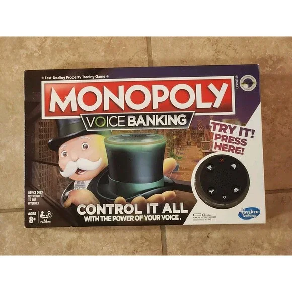 Monopoly New Voice Banking 2018 Control It With Your Voice Edition Board Game