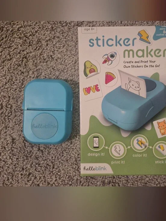 HelloBlink Blue Sticker Maker - Portable Sticker Maker