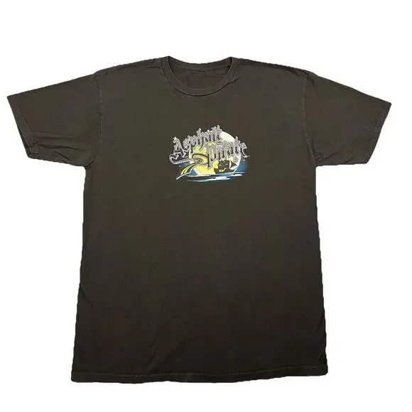 Big Rig Trucks 'Asphalt Pirate' Graphic Trucker T-Shirt Size‎ XL Black BRT