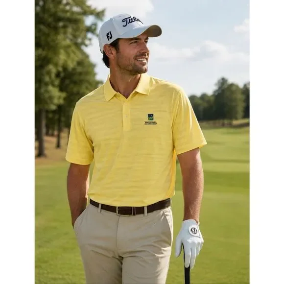 POLO GOLF RALPH LAUREN POLO SHIRT men’s size Large COTTON STRIPED Wachovia Champ