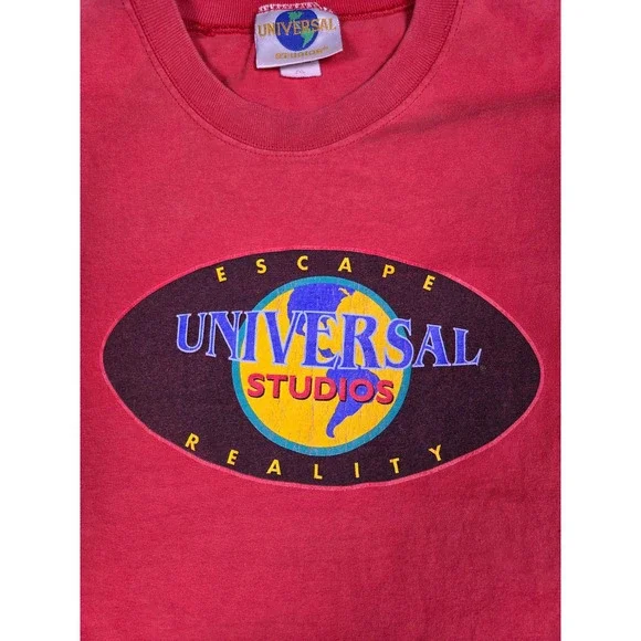 Vintage Universal Studios Tank Top Mens 2XL Red Escape Reality‎ Muscle Tee