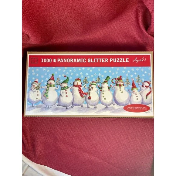 1000-piece panoramic glitter puzzle titled 