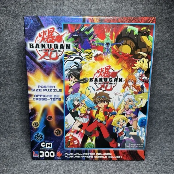 2008 Bakugan Battle Brawlers 300 Pc Puzzle Poster Size PUZZLE SEALED No Poster