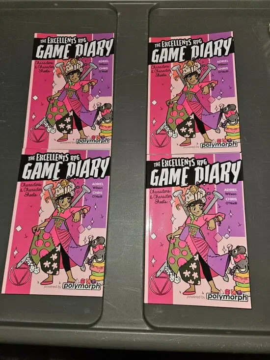9th Level Games The Excellents RPG Game Diary Lot of 4 Books