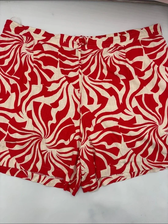 Vince Camuto Linen-Blend Patterned Shorts