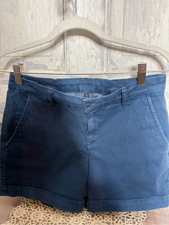 Kut from the Kloth Dark Blue Cotton Chino Shorts