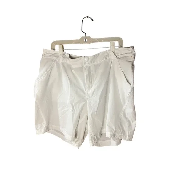 Columbia PFG White Fishing Shorts Womens 18W Outdoor Hiking Performance Pockets