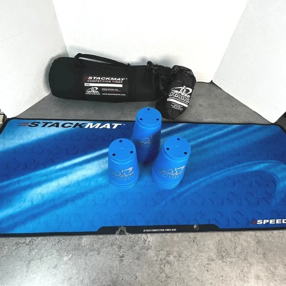 Speed Stacks Blue Cup Stacking Set with StackMat and Carrying Bags No‎ Timer