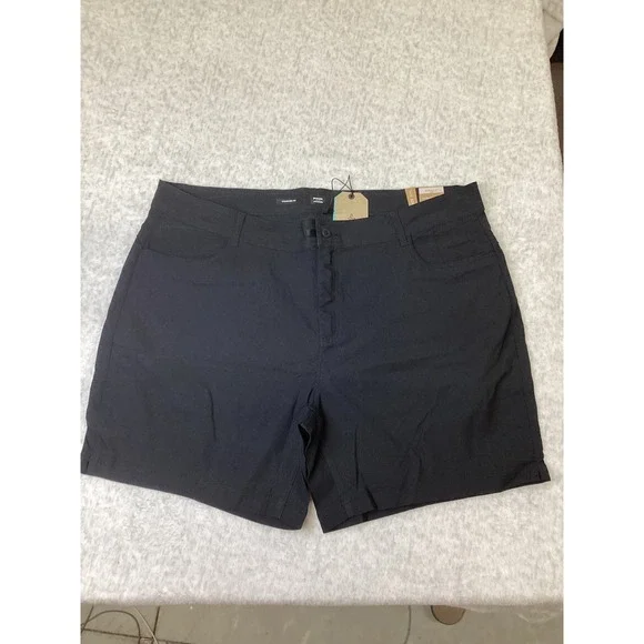 Prana Halle Short Plus II Black 22W 7 Inch Inseam 1971192 ReZion Hiking Shorts