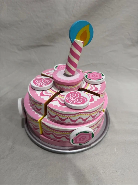 Melissa & Doug Wooden Triple Layer Party Cake toy