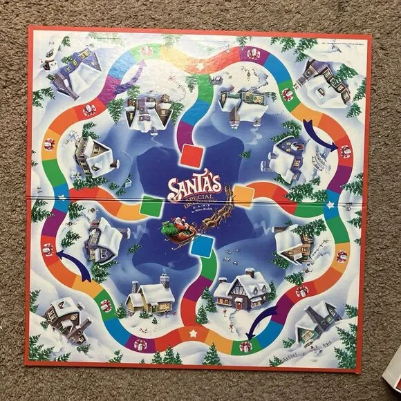 Santa's Special Delivery Board Game 1989 Replacement Part Game Board Only
