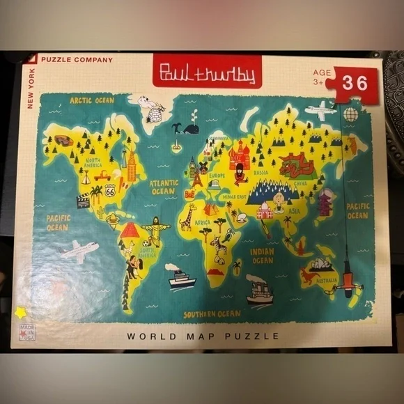 Paul thirty World‎ Map Puzzle