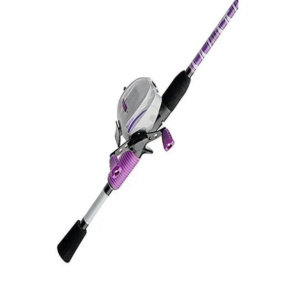 Shakespeare Jellyfish Spincast Reel & Fishing Rod Combo Purple 5'6