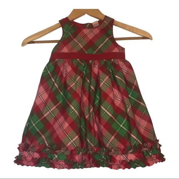 Oshkosh Bgosh GUC  red and green dress size 24 M❤️