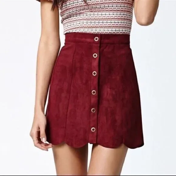 Kendall & Kylie PacSun Suede-like Mini Skirt Small
