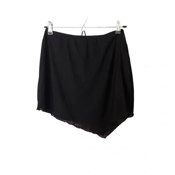 Wild Fable Black‎ Asymmetrical Mini Skirt Night Out