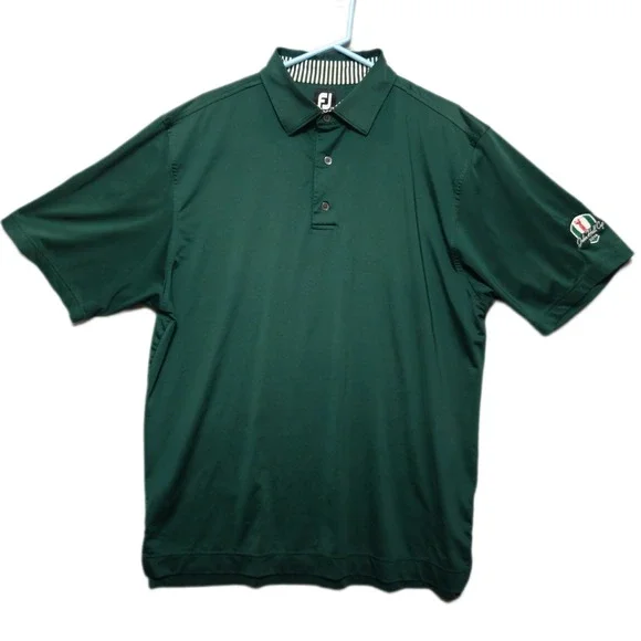 FootJoy Mens Performance Golf‎ Polo Shirt Green John Hall Cup 2014 Large FJ