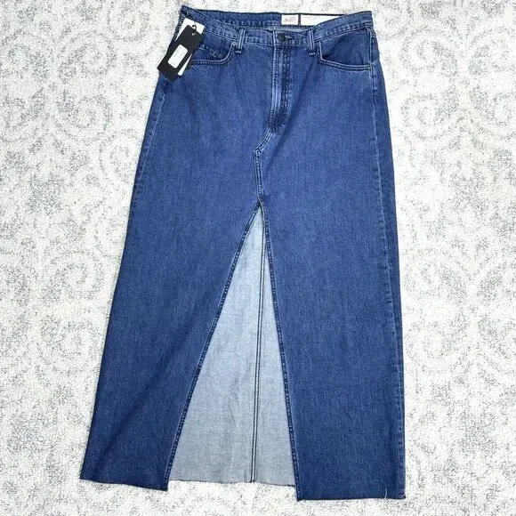 RAG & BONE Avery Maxi Skirt Size 30 Kaihara‎ Denim New NWT $295