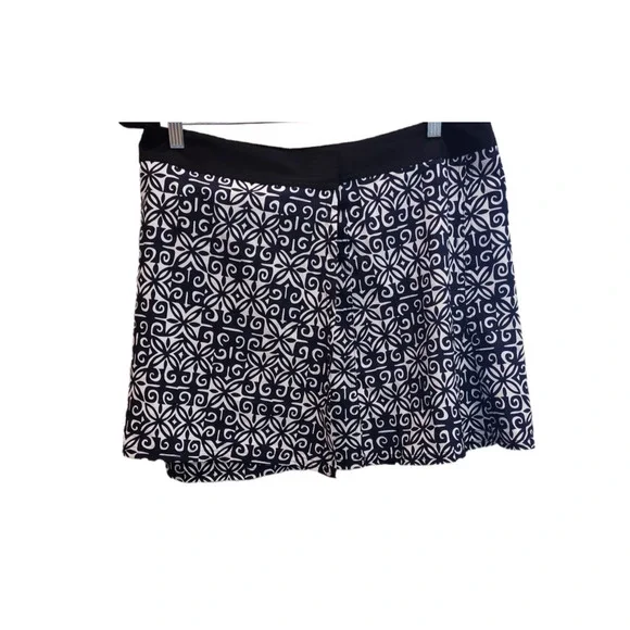 RipSkirt‎ Hawaii Black/White Ulupa Print Women's Wrap Skirt Size Large