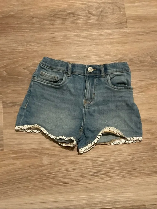 Oshkosh B’gosh Girl’s Denim Lace-Trim Denim Shorts
