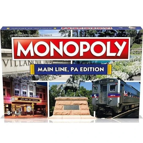 MONOPOLY The Main Line Pennsylvania Edition Hasbro Family Game (NEW)