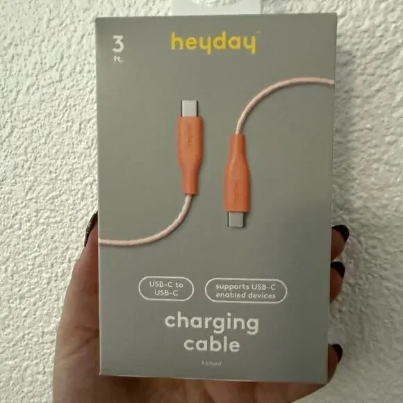 Heyday USB-C to USB-C Cable - Coral