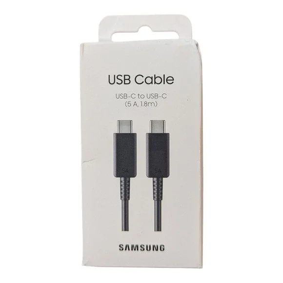 W8-O Original Samsung‎ USB-C to USB-C Cable 1.8m 5.9ft 5A Type C - EP-DX510
