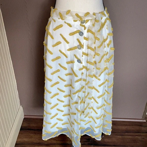 Daniel rainn cream/green skirt size‎ large