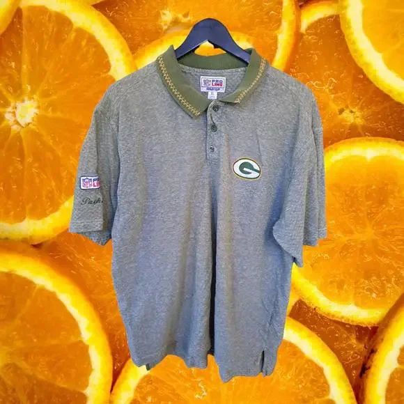 Vintage VTG NFL Starter Pro‎ Line Green Bay Packers Short Sleeve Polo Size XL