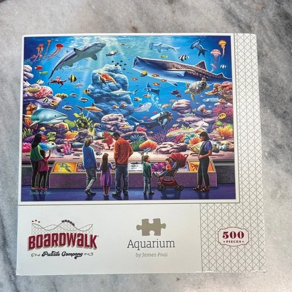 Aquarium 500-Piece Jigsaw Puzzle - Blue