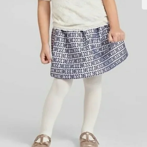 Genuine Kids Oshkosh Toddler Girls Blue Cream Jacquard Skirt