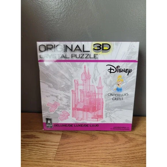 BePuzzled 3D Crystal Puzzle Disney Cinderella's Castle (Pink) 71 Pcs