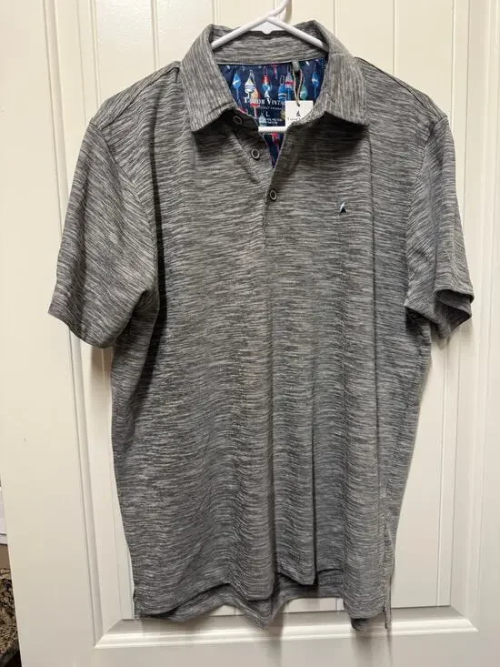 Tailor Vintage NWT Gray Polo Mens Size Large