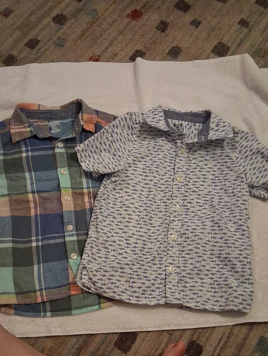 Osh-Kosh Size 5 Short-Sleeve Button-Up Bundle